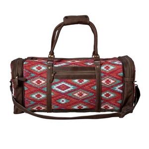New Myra Bag- Pink Turquoise Western Duffel Boho Cowgirl Weekender Duffle NWT